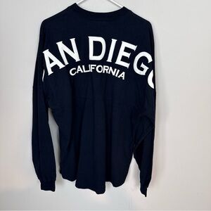 San Diego Spirit Jersey Long Sleeve Shirt Navy Women’s Medium NWT